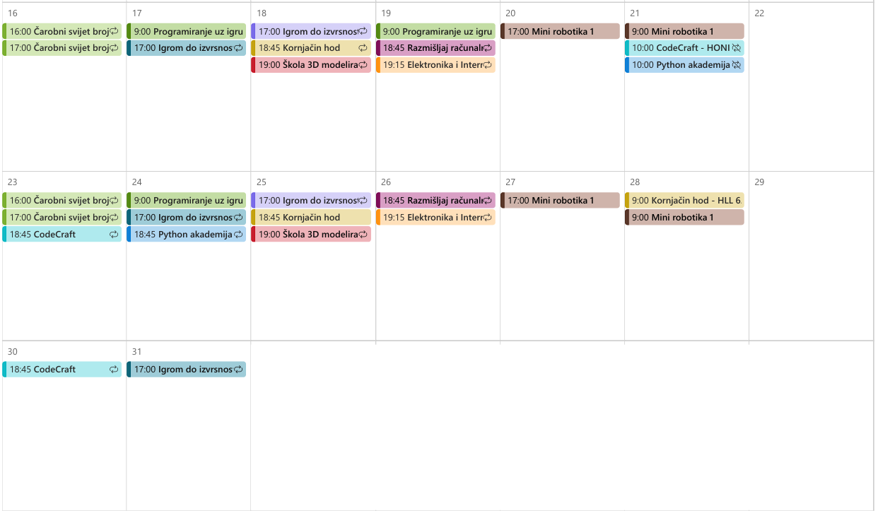 Kalendar radionica projekta ITEO 2.0 u ožujku 2026.